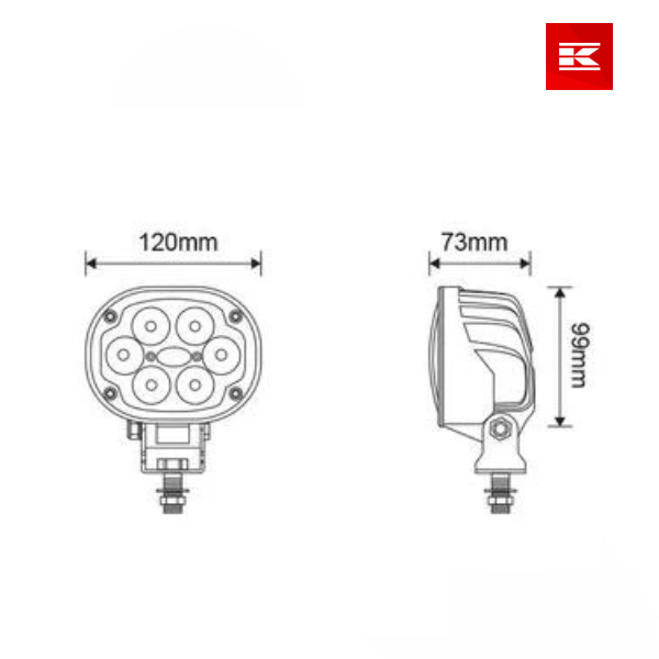 Luz de trabalho LED, 30W, 3000lm