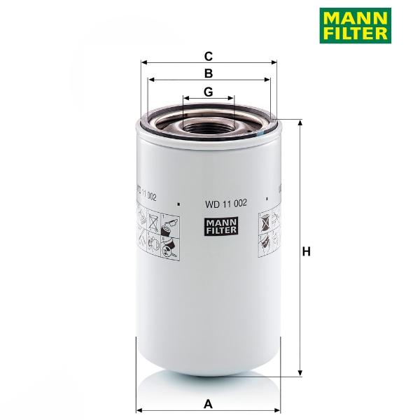 Filtro hidráulico MANN WD11002