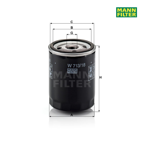 Filtro de óleo MANN W713/18