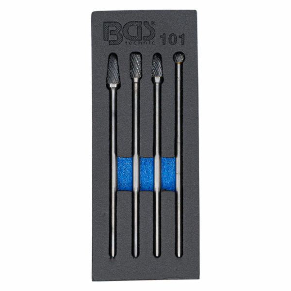 Conjunto de fresas de HSS, extra longas | 4 peças