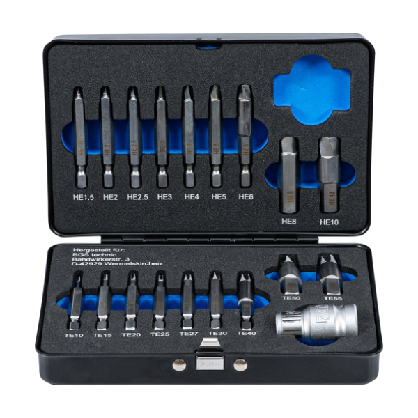 Conjunto de extratores de parafusos | 19 peças