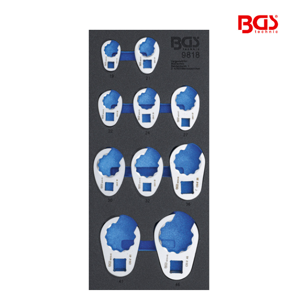 Chaves pé de galo 1/2" - 3/8" | 19 - 46 mm | 10 peças