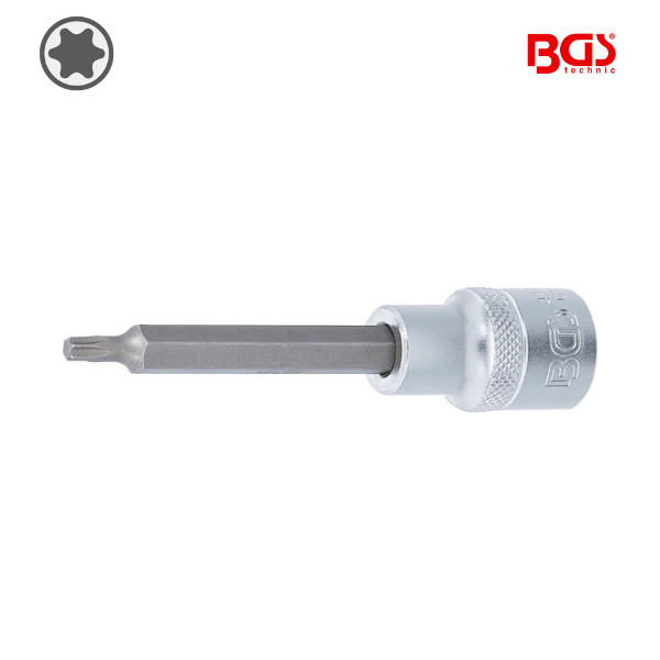 Chave de caixa bit torx 1/2" |           T25 | 100mm
