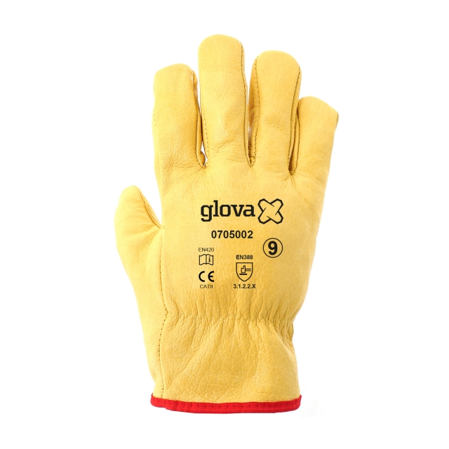 Luva Tipo Chefe Pele Bovino | Amarela