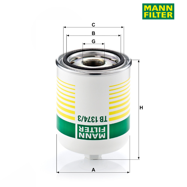Filtro secador de ar MANN TB1374/3x