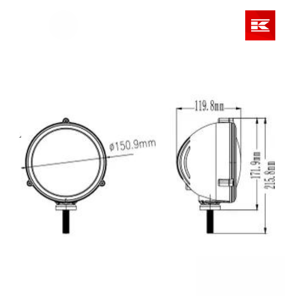Luz de trabalho LED, 72W, 5040lm