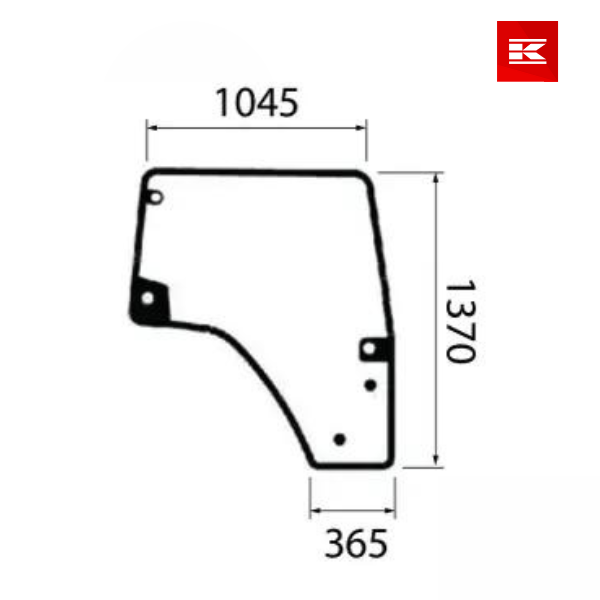 Vidro de porta p/DEUTZ/SAME