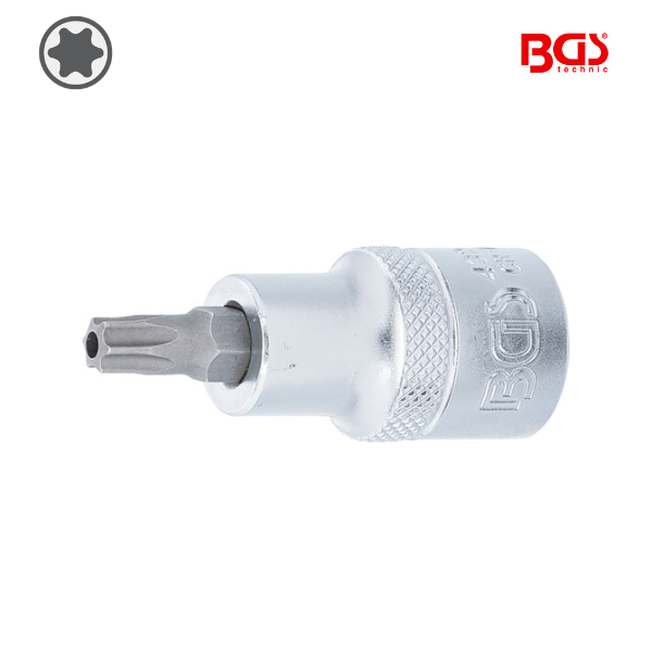 Chave de caixa bit torx 1/2" |            T40 | com perfuração