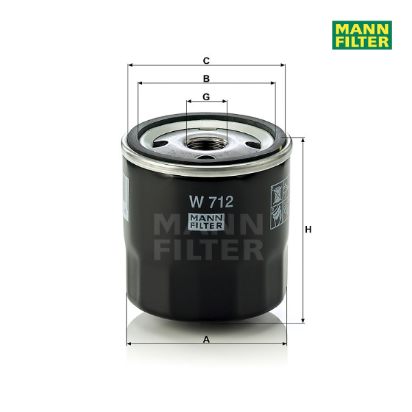 Filtro de óleo MANN W712