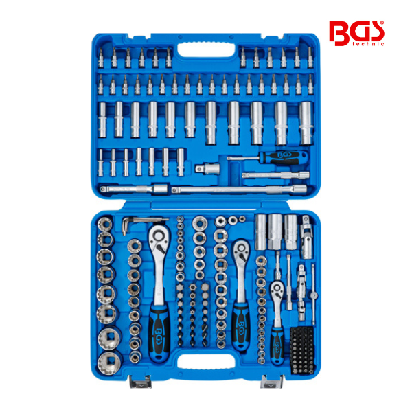 Jogo de chaves de caixa "Gear Lock" 1/4"-3/8"-1/2" | 192 peças