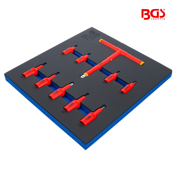 Conjunto de pontas VDE 3/8"- 1/2" | sextavado 4 - 10 mm | 10 peças