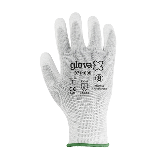 Luva Poliester/Fibra Carbono Revest. Poliuretano