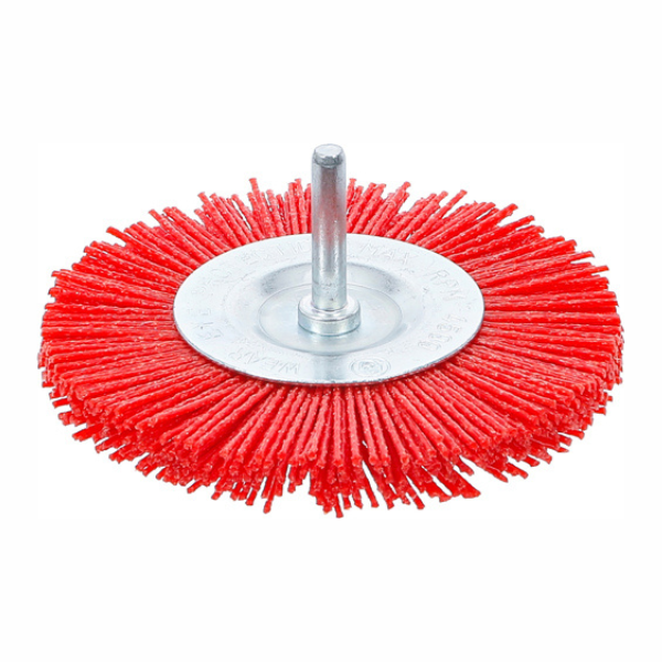Escova de nylon | 100 mm | eixo de 6 mm
