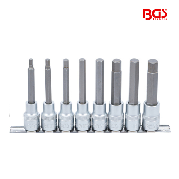 Conjunto de bits sextavada 1/2" | 5 - 13 mm | 8 peças