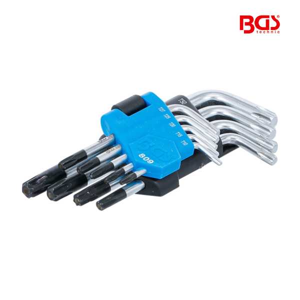 Chaves Allen | curtas | Torx T10 - T50 | 9 peças