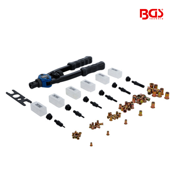 Alicate de porca de rebite | M3 - M10 | 68 peças