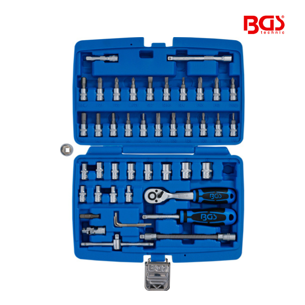 Jogo de chaves de caixa 1/4" | 46 peças