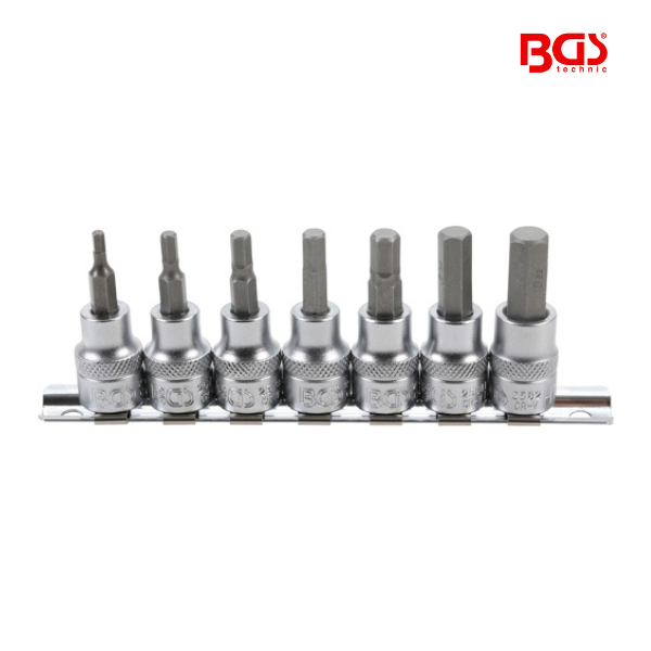 Conjunto de bits sextavada  3/8" | 3 - 10 mm | 7 peças