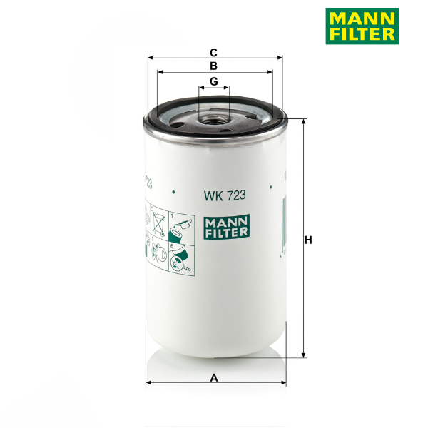 Filtro de combustível MANN WK 723