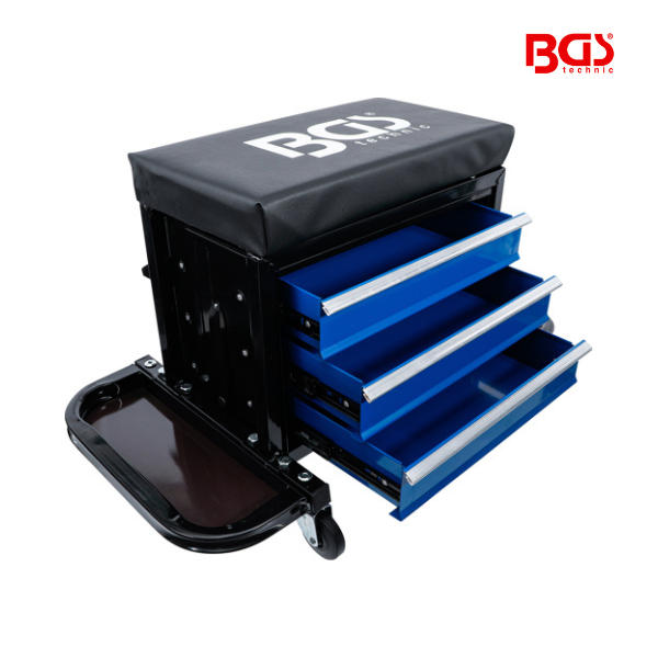 Banco deslizante para oficina | com 3 gavetas