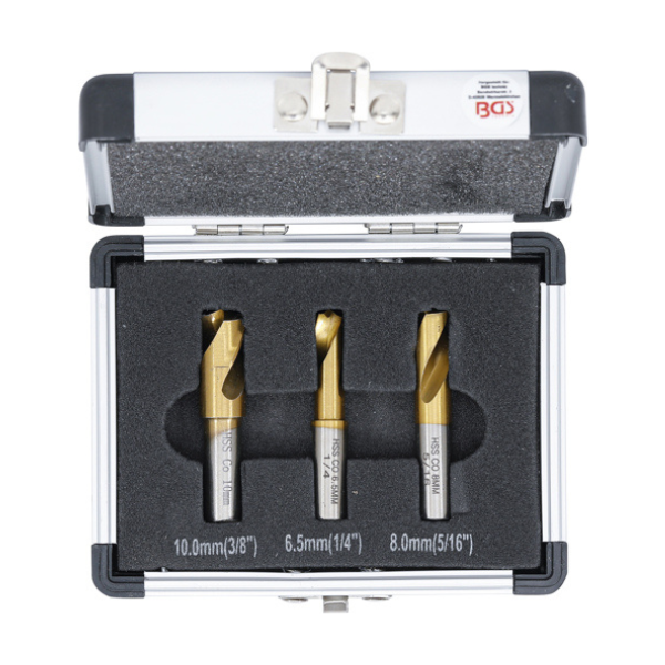 Conjunto para pontos de soldadura | 5 % de aço cobalto | 3 peças