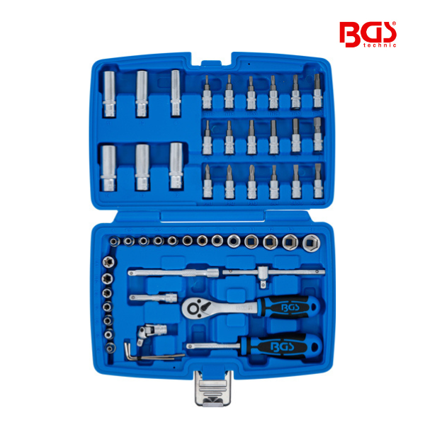 Jogo de chaves de caixa 1/4" | 53 peças