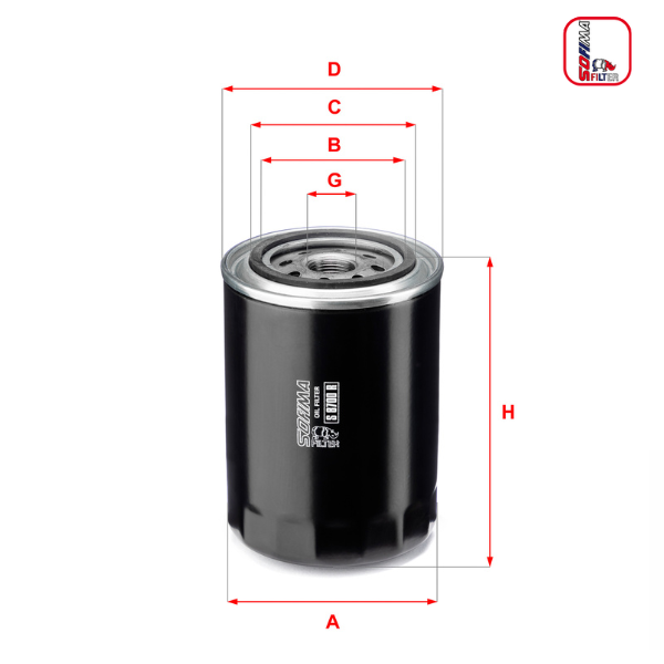 Filtro de óleo Sofima S8700R