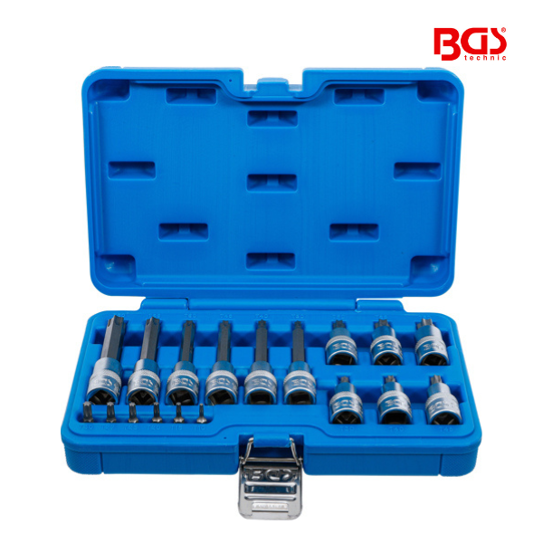 Conjunto de bits 1/4" / 1/2" | T10 - T50 | 9 peças