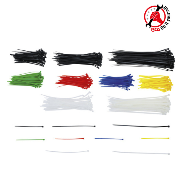 Sortido de abraçadeiras | 100 - 150 - 200 mm | 450 peças