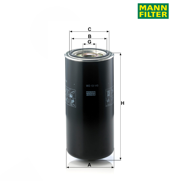 Filtro de óleo MANN WD13145