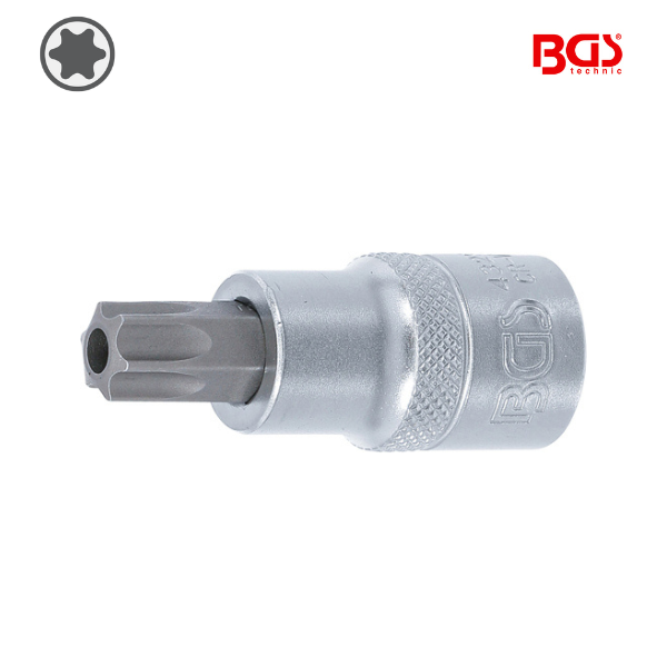 Chave de caixa bit torx 1/2" |            T55 | com perfuração