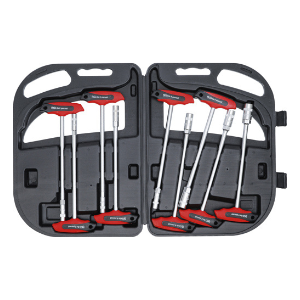 Chaves de caixa com cabo em T | 6 - 14 mm | 9 peças