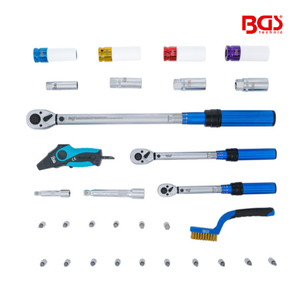 Conjunto de chaves dinamométricas 1/4"-3/8"-1/2" | 31 peças