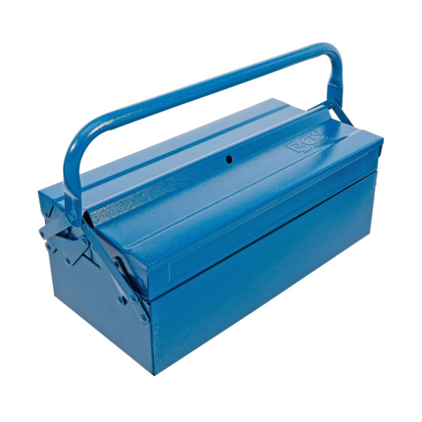 Caixa de ferramentas de metal | vazio | 420 x 200 x 150 mm | 3 compartimentos