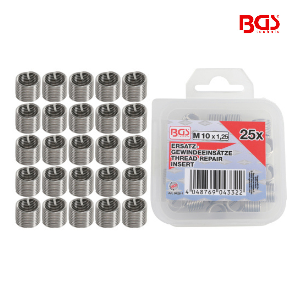 Encaixes roscados de substituição |  M10 x 1,25 mm | 25 peças