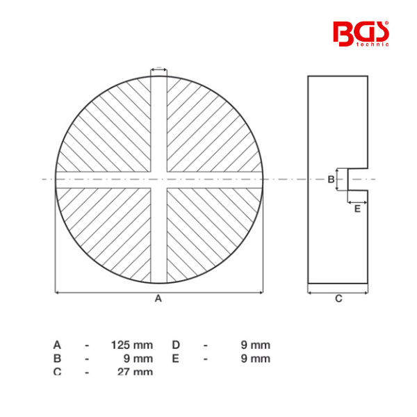 Base de borracha | para macaco | 125 x 27 mm