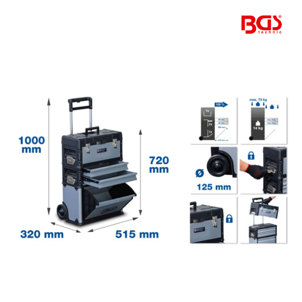 Carrinho modular móvel  | vazio