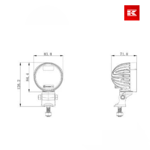Luz de trabalho LED, 40W, 4000lm