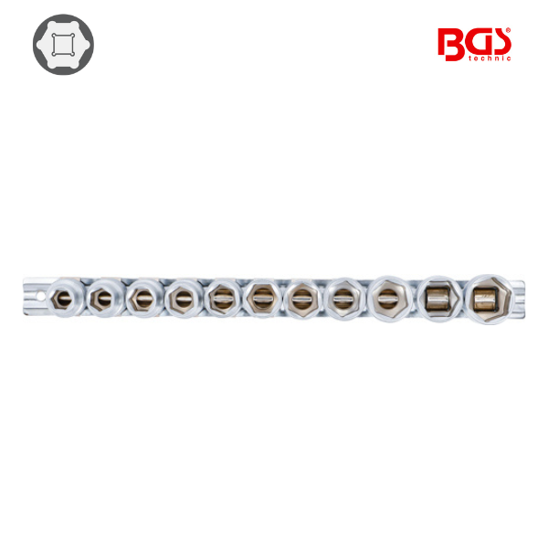 Chaves de caixa, sextavada 1/2" | 10 - 21 mm | 11 peças