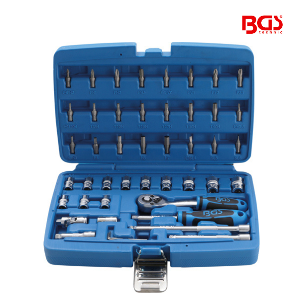 Jogo de chaves de caixa 1/4" | 46 peças