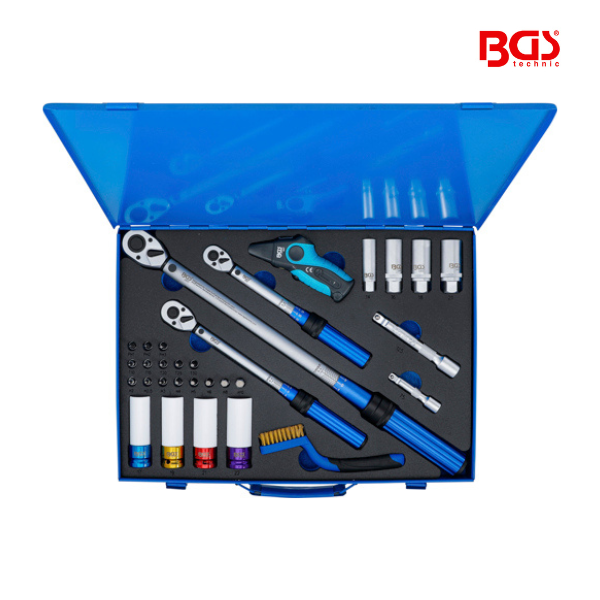 Conjunto de chaves dinamométricas 1/4"-3/8"-1/2" | 31 peças