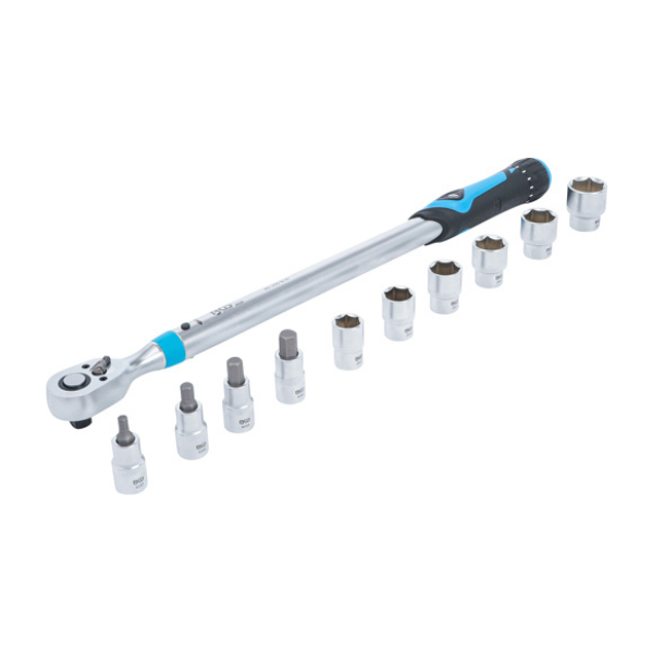 Jogo chave dinamométrica 1/2" | 40 - 200 Nm | 11 peças
