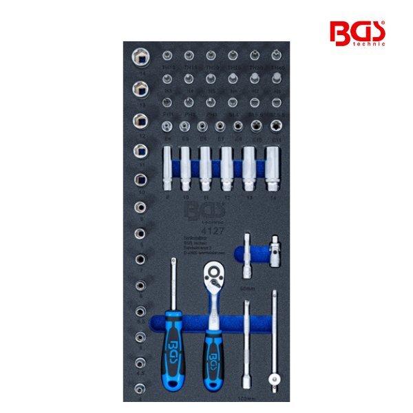 Conjunto de chaves de caixa   1/4" | 50 peças