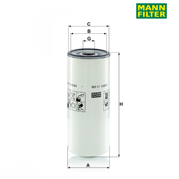Filtro de combustível MANN WDK11102/24