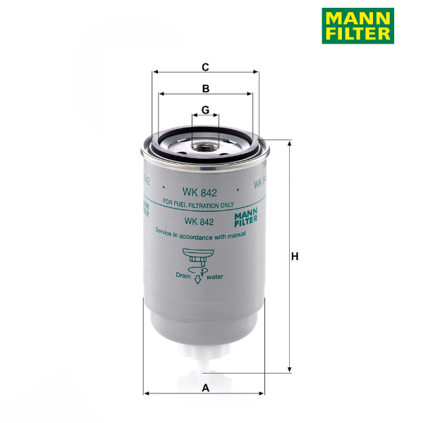 Filtro de combustível MANN WK842