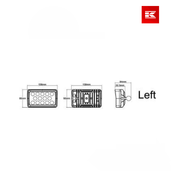 Luz de trabalho LED dir., 21W, 2600lm