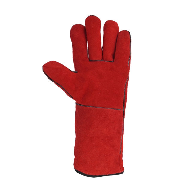 Luva Soldador Crute Vermelho Forro 35 cm