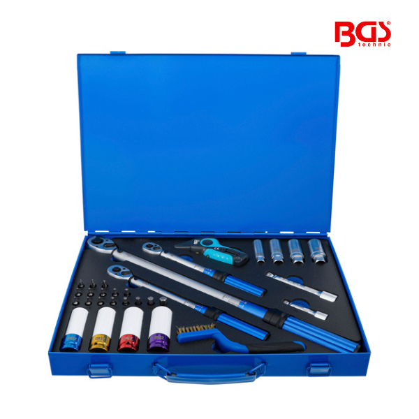 Conjunto de chaves dinamométricas 1/4"-3/8"-1/2" | 31 peças