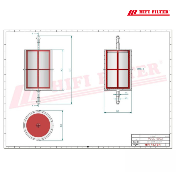 Filtro de combustível - em linha  HIFI TR16