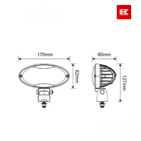 Luz de trabalho LED, 40W, 3500lm